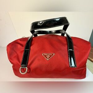 Prada Women's Red and Black Bag